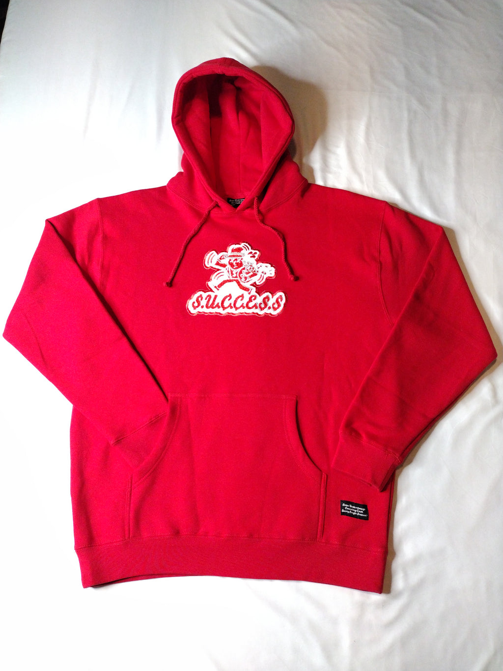 Cream Hoodie W/ White x Green OG Logo