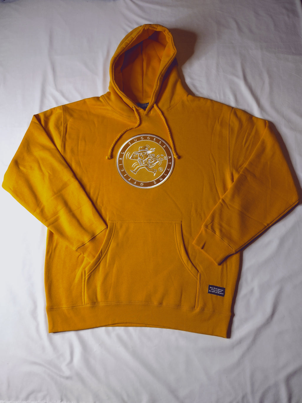 Cream Hoodie W/ White x Green OG Logo