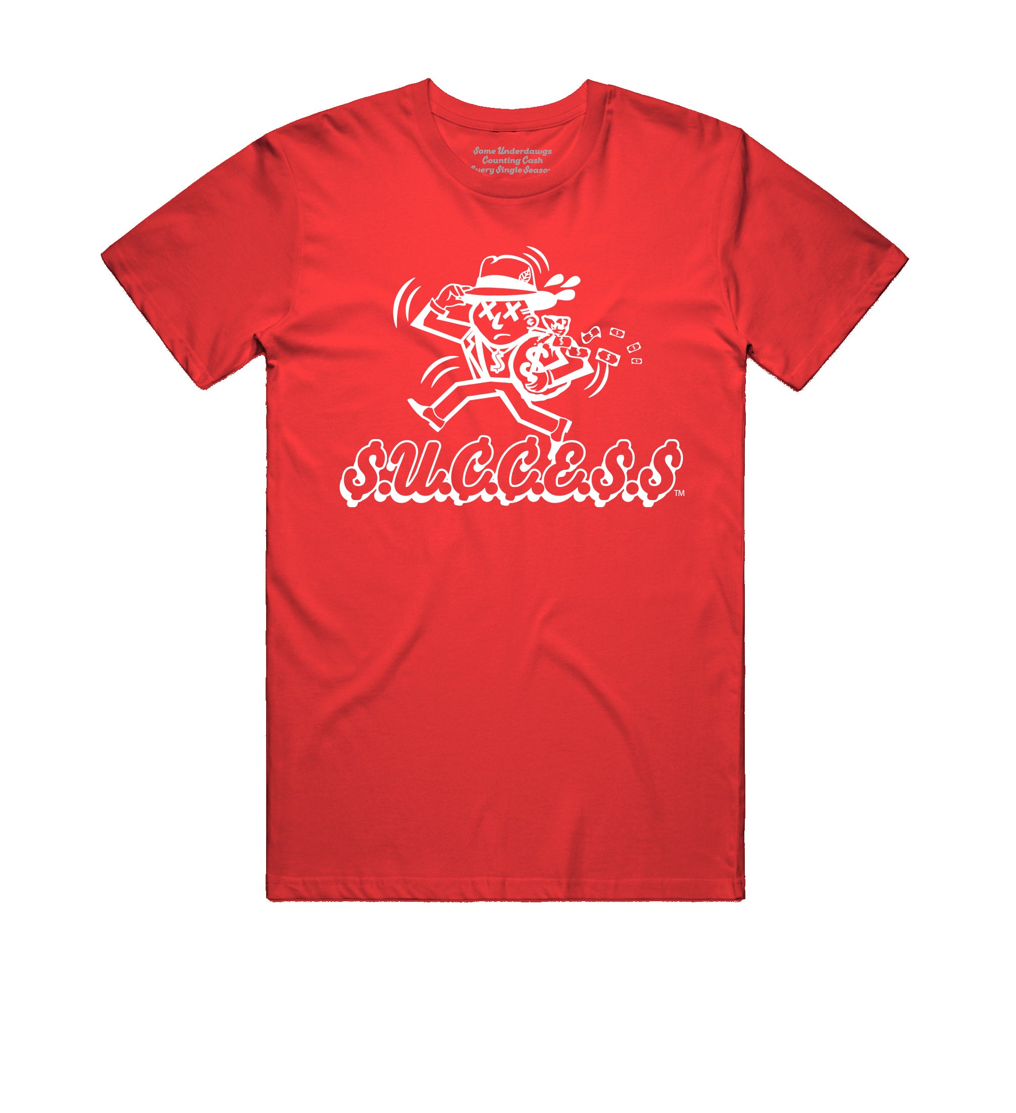 $.U.₵.₵.Ɛ.$.$-T Shirt- White/Red Logo